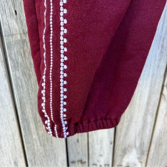 The Upside Phoenix Byron Track Pant Cotton Maroon 6 - Picture 9 of 16